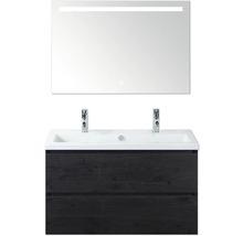 Waschtisch mit Spiegel und zwei Schubladen