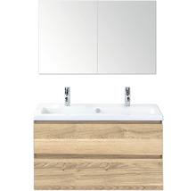 Waschtischunterschrank mit zwei Schubladen, Waschtisch und Spiegelschrank