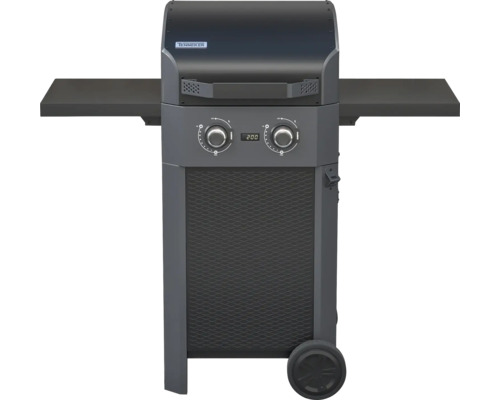 Elektrogrill TENNEKER Carbon mit digitale Temperaturanzeige und Warmhalterost Tenneker Gasgrill mit zwei Brennern und Seitentischen