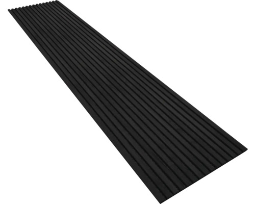 Akustikpaneel Farbton Schwarze Eiche 2600x560x18 mm Gerillte Gummimatte für Bodenbeläge
