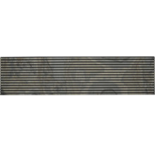 Wandpaneel mit Holzlamellen und Steinoptik