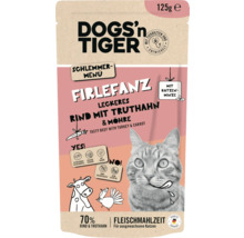 Dogs''n Tiger Firlefanz Katzenfutter Rind mit Truthahn und Karotte, 125 Gramm