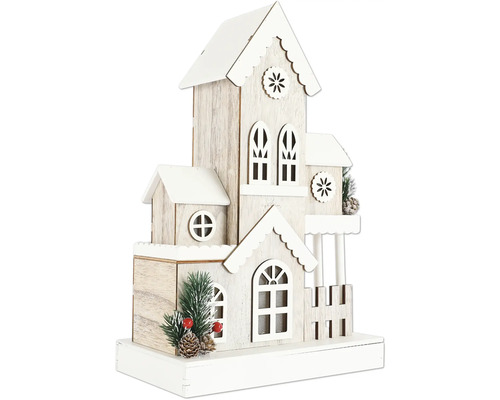 Dekorative Holzhaus Weihnachtsdekoration