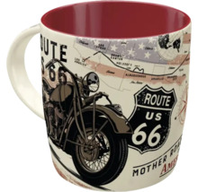 Tasse mit Route 66 Motiv und Motorrad