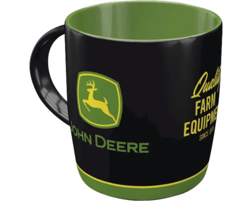 John Deere Keramiktasse mit Firmenlogo