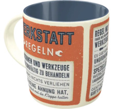 Tasse mit Werkstattregeln