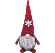 Weihnachtlicher Zwerg mit roter Mütze und weißem Bart als Dekoration