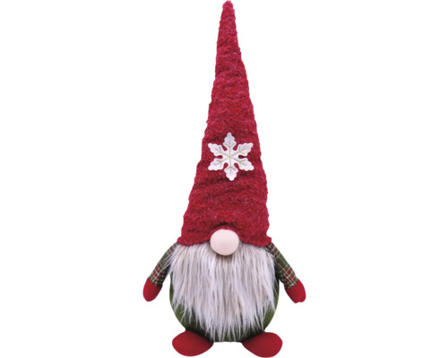 Weihnachtlicher Zwerg mit roter Mütze und weißem Bart als Dekoration