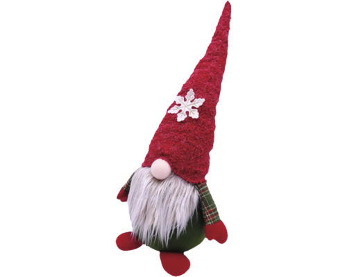 Dekorativer Zwerg mit roter Mütze und Bart als Weihnachtsdekoration