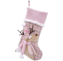 Weihnachtssocke mit Rentierapplikation