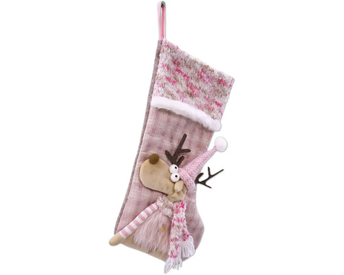 Weihnachtsstrumpf mit Rentierapplikation