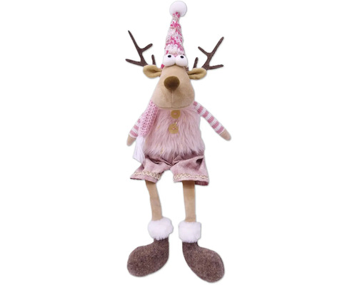 Dekorative Rentierfigur mit Mütze und Geweih