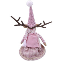 Dekorative Rentierfigur mit Mütze und Schal, Weihnachtsdekoration
