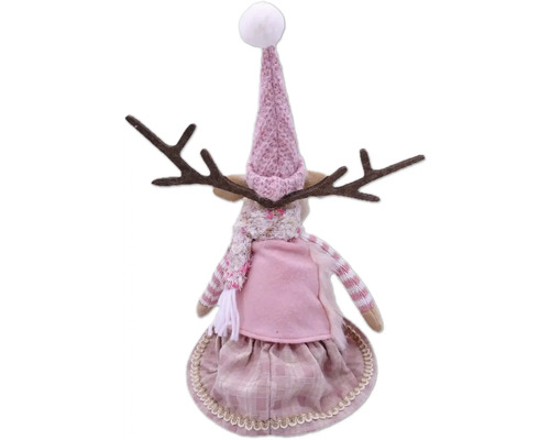Dekorative Rentierfigur mit Mütze und Schal, Weihnachtsdekoration