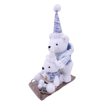 Dekofigur mit zwei Eisbären auf einem Schlitten