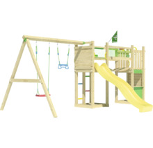 Spielplatz mit Schaukel, Leiter und Rutsche