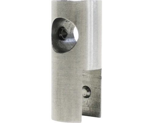 Glaskantenhalter Burschberg 90° edelstahl gebürstet Metallstift mit Loch