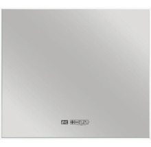 Quadratischer Spiegel mit Temperaturanzeige und Touchsensor