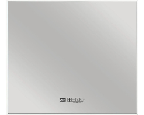 Quadratischer Spiegel mit Temperaturanzeige und Touchsensor