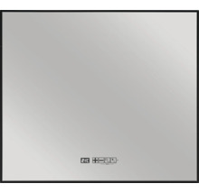 Rechteckiger Spiegel mit Temperaturanzeige und Rahmen