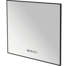 Rechteckiger Spiegel mit digitaler Anzeige und Touch-Tasten