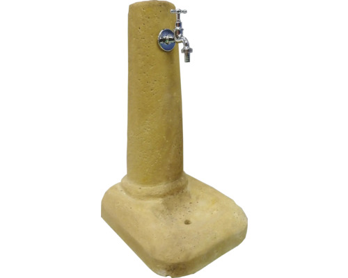 Gartenbrunnen aus Stein mit Wasserhahn