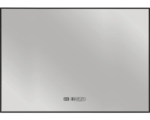 Rechteckiger Spiegel mit Temperaturanzeige