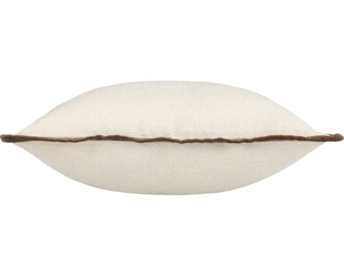 Dekokissen mit braunem Rand