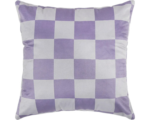 Dekokissen Space Tech lila 45x45 cm Kissen mit Schachbrettmuster