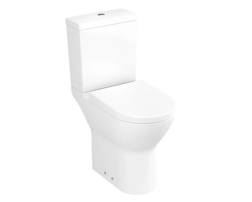 Erhöhtes Standtiefspülklosett Kombination VitrA S50 weiß glänzend HygieneGlaze mit WC-Sitz