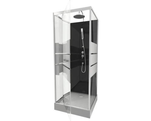 Designdusche Aurlane Study 70x70x225 cm silber-matt