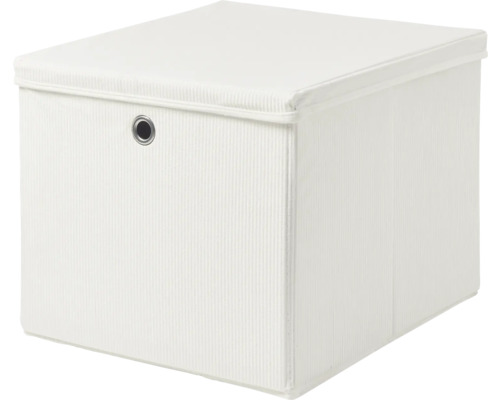 Aufbewahrungsbox Softbox Dolle Regale 385xx360x320 mm, weiß Weißer Faltkarton mit Deckel und Öse