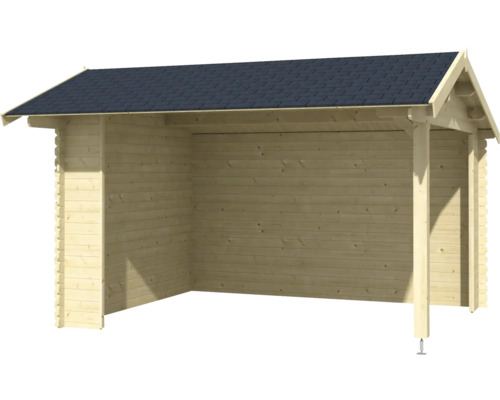 Holzunterstand mit Dach für den Außenbereich