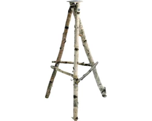 Vogelhauständer dobar Ständer aus Birkenholz, Höhe ca. 100 cm, Vogelhauspfosten, Vogelfutterhausständer Dekoratives Birkenholzpodest für den Innenbereich