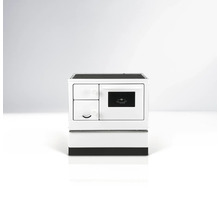 Weißer Herd mit Kochfeld und Backofen für die Küche