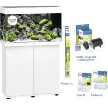 Komplettes Aquarium Set mit Unterschrank, Futterautomat, Poster und Filtermedien