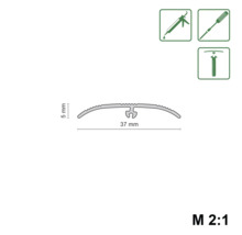Profilleiste mit den Maßen 5 mm Höhe und 37 mm Breite