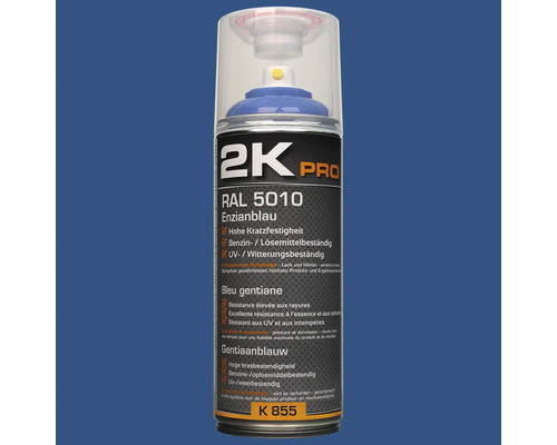 2K Pro Sprühdose Enzianblau RAL 5010 für Lackierarbeiten