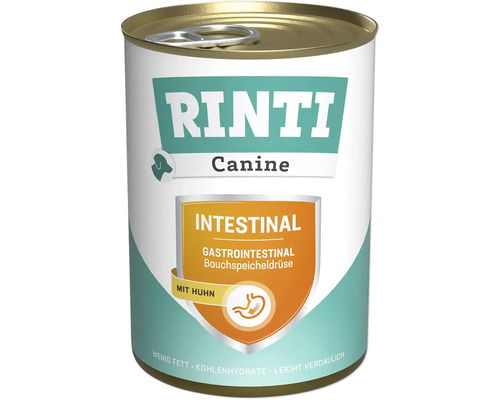 Hundefutter nass RINTI Canine Intestinal Magen-Darm / Bauchspeicheldrüse Huhn 400 g