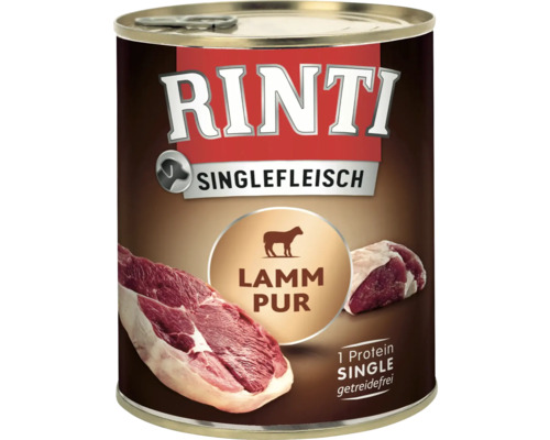 Hundefutter nass Rinti Singelfleisch Lamm pur 800 g Hundefutter nass Rinti Singelfleisch Lamm pur 800 g