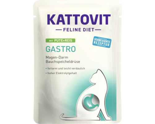 Katzenfutter nass Kattovit Gastro Pute & Reis 85 g Katzenfutter nass Kattovit Gastro Pute & Reis 85 g