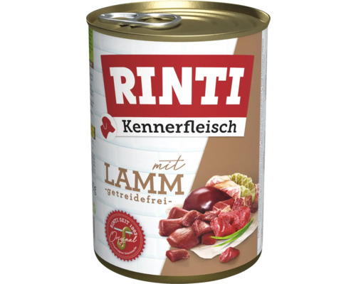 Hundefutter nass Rinti Kennerfleisch Lamm 400 g Dose Hundefutter nass Rinti Kennerfleisch Lamm 400 g Dose