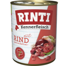 Rinti Kennerfleisch mit Rind, getreidefreies Nassfutter für Hunde in Konservendose