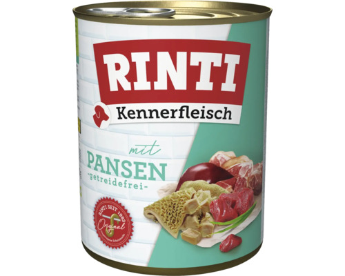 Hundefutter nass Rinti Kennerfleisch mit Pansen 800 g Hundefutter nass Rinti Kennerfleisch mit Pansen 800 g