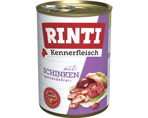 Nassfutter Hund Rinti 400 g Rinti Hundefutter Dose mit Schinken