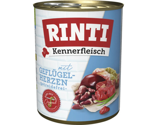 Hundefutter nass Rinti Geflügelherzen 800 g Hundefutter nass Rinti Geflügelherzen 800 g