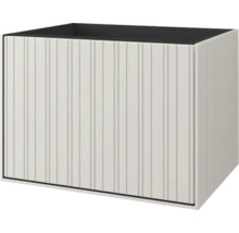 Rechteckiger Pflanzkasten mit vertikalen Streifen