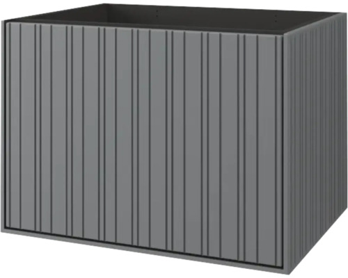 Waschbeckenunterschrank Jungborn Seimila 60x43x46 cm blau ohne Waschbecken Rechteckiger Pflanzkasten mit gerippter Oberfläche