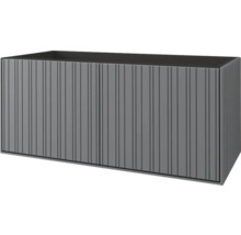 Grauer Waschtischunterschrank mit zwei Türen