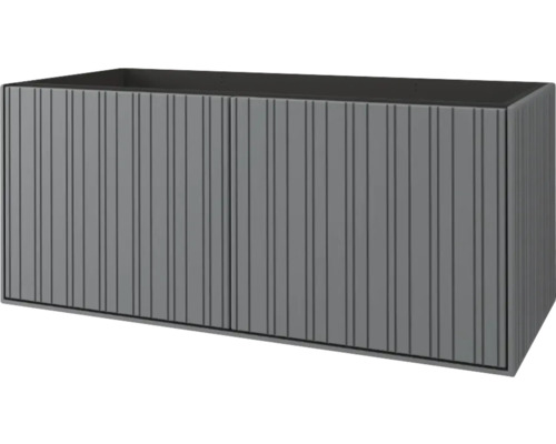 Grauer Waschtischunterschrank mit zwei Türen